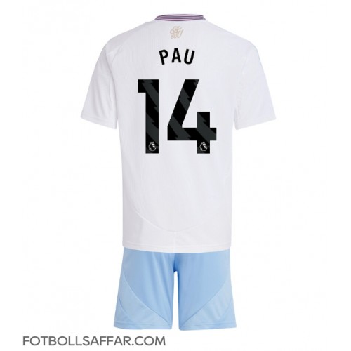 Aston Villa Pau Torres #14 Bortadräkt Barn 2024-25 Kortärmad (+ Korta byxor)